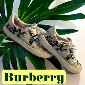 Burberry Floral Westford Women’s Sneakers 35 (Sz 6) 🌿🌱 GUC Certified Auth!